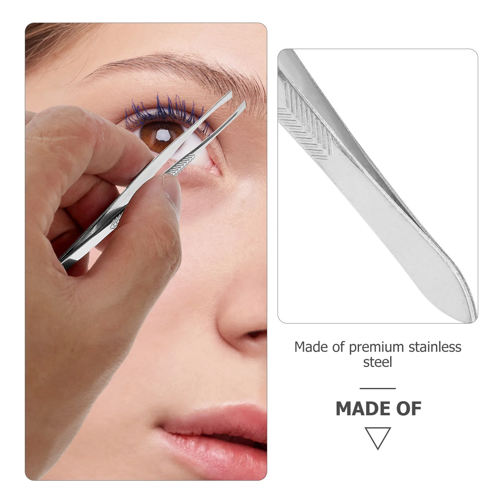 24-teilige Augenbrauenpinzette aus Edelstahl mit Präzisionspitze für mühelose Haarentfernung, tragbares Design, ideal für Reise-Make-up-Werkzeug