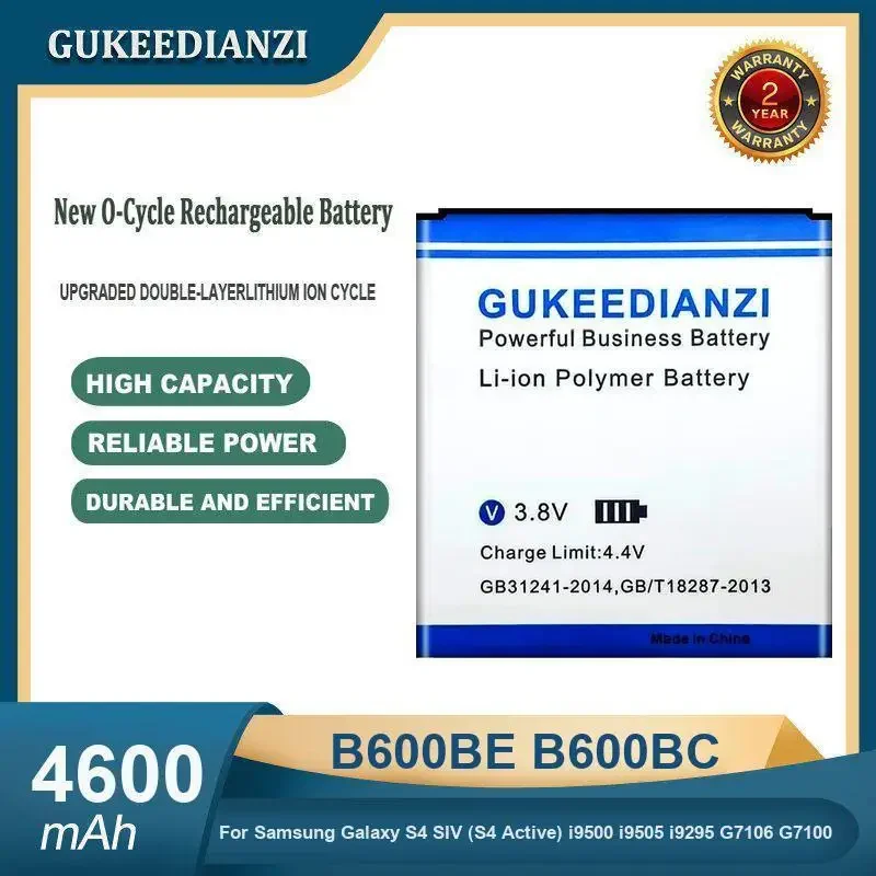 

High Capacity 4600mAh B600BE B600BC Mobile Phone Battery For Samsung Galaxy S4 SIV (S4 Active) i9500 i9505 i9295 G7106 G7100