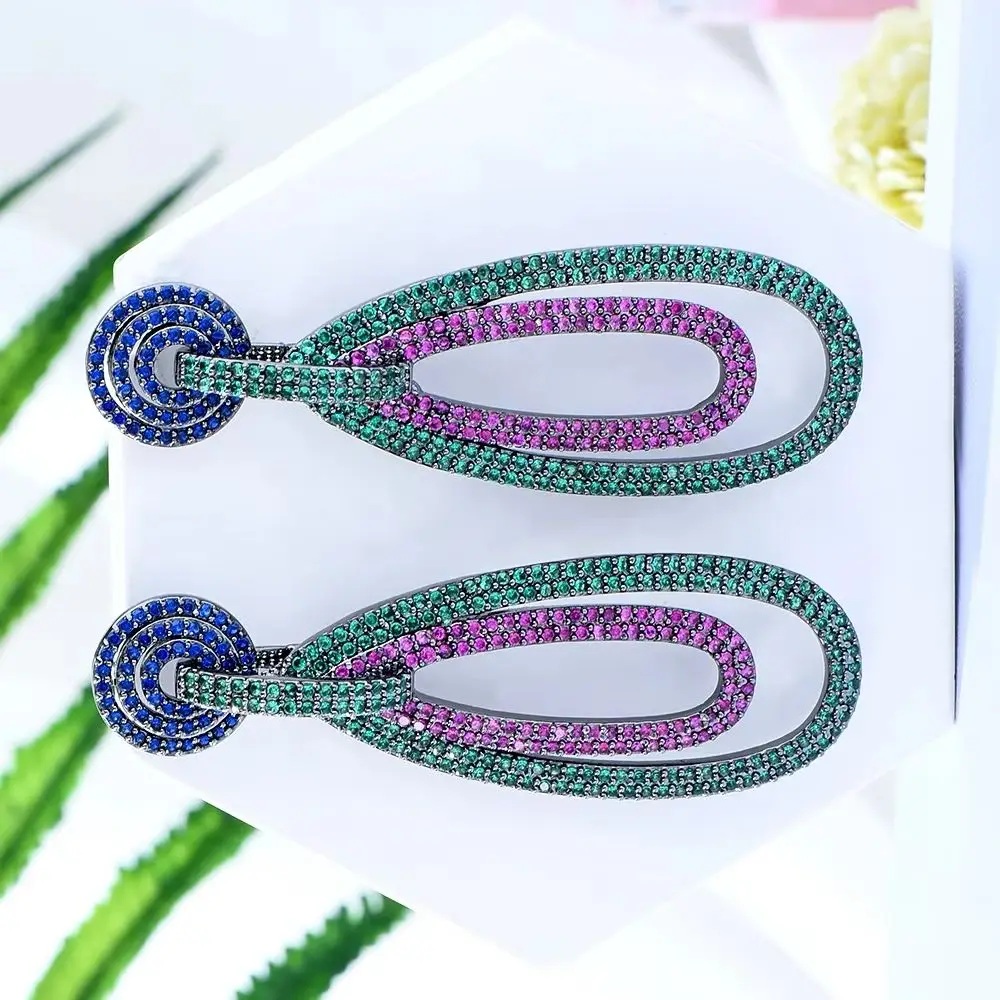 

Soramoore Allergy Statement Brand New Prevent Big Long Pendant Earrings for Women Show Party Occasion Jewelry Best Ladies Gift