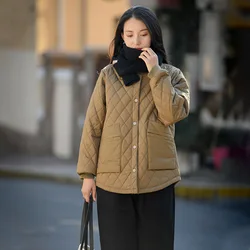 Thickened Warm Ringer Cotton Jacket for Women, Baseball Uniforms, Winter Coat, New Clothing