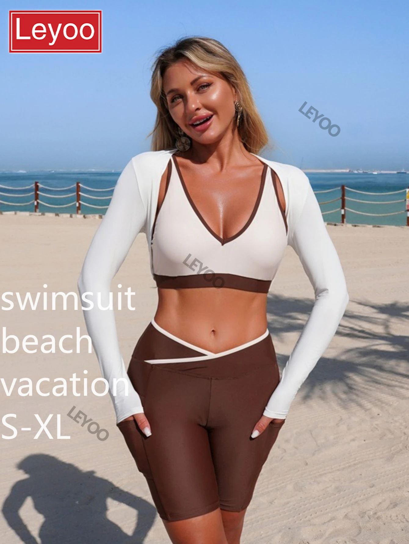 Women's swimsuit set, triangle pants, bikini shorts, beach vacation quick drying backless sexy plus size suspender,2026 new item