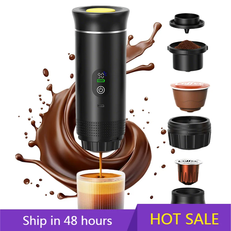 

POWER LEAP3 In 1 Cordless Automatic Heating Portable Coffee Maker Cold Brew Outdoor Espresso Mini Portable Coffee Machin