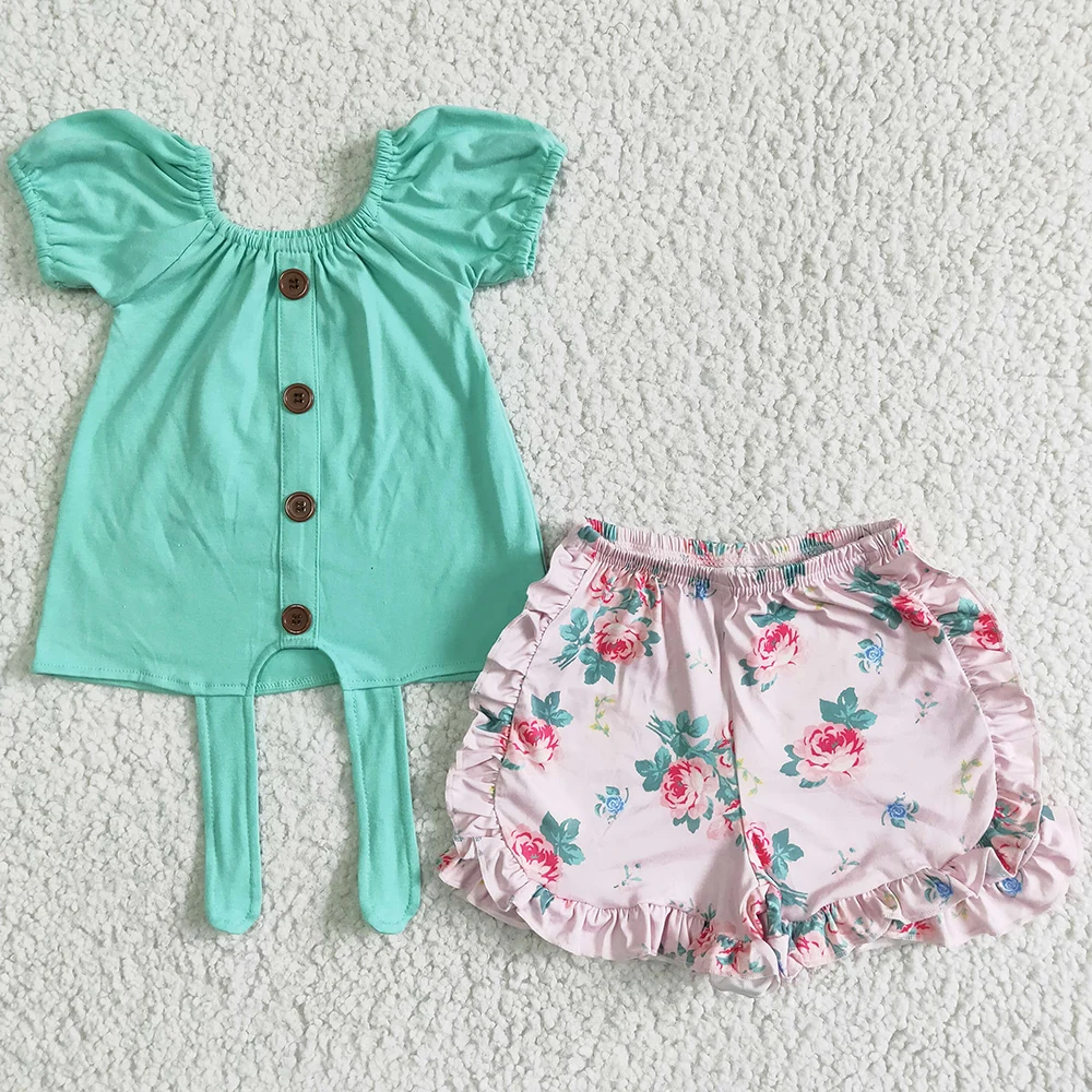 

New Arrival Baby Girls Summer Clothes Infant Baby Kids Clothing Toddler Girls Outfits Flowers Cute Girls Clothing Children Sets