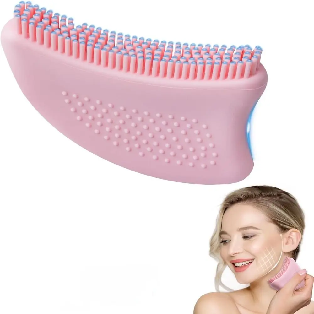 Upgraded New Silicone Lymphatic Contour Face Brush Ultra-soft Washable Skin Sculpting Tool Portable Manual Massage Tool