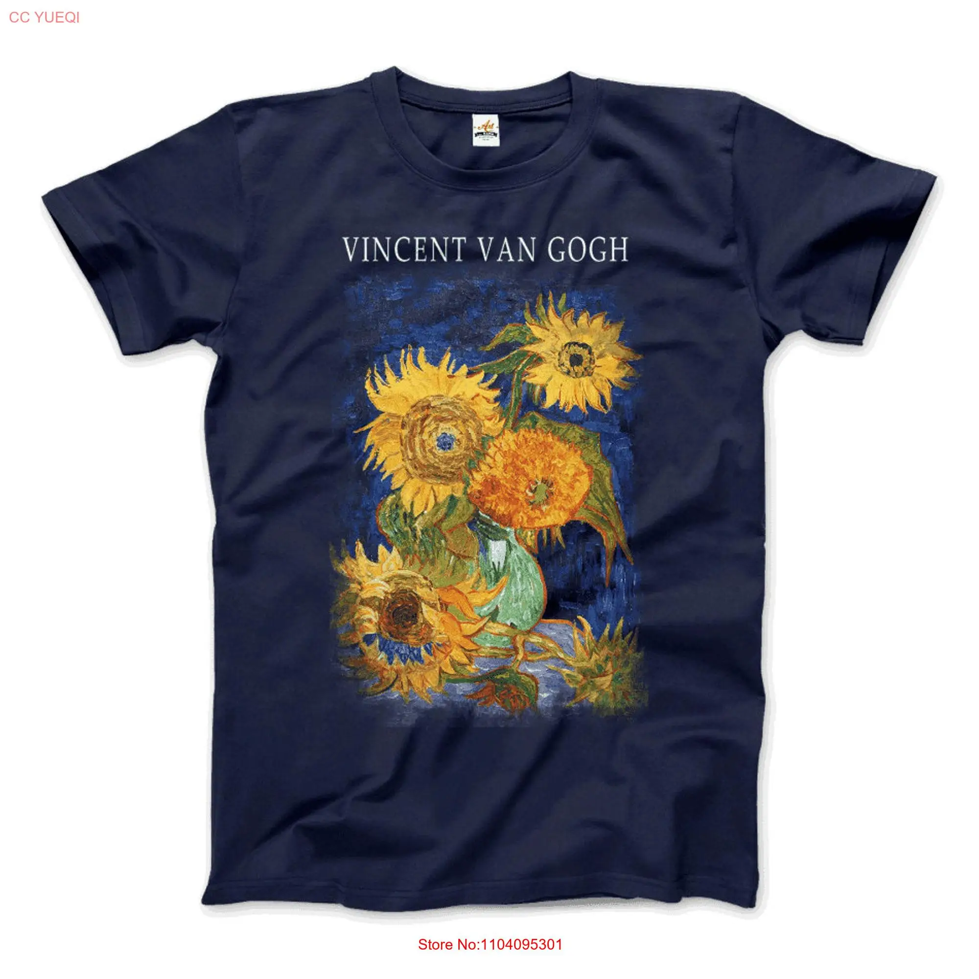 Van Gogh Five Sunflowers 1888 Artwork T Shirt long or short sleeves