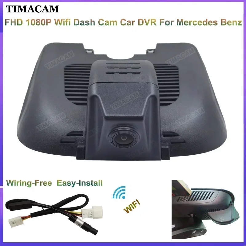 

TIMACAM Plug and Play 1K 1080P Wi-Fi видеорегистратор для Mercedes Benz B Class w247 w118 A Class w177 AMG A35 CLA35 2019 2020 2021 2022