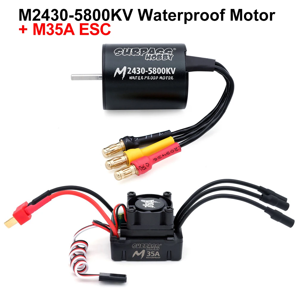 ÜBERTREFFEN HOBBY RC M24/28/540/36 Motor M35A/45A/60A ESC Für 1/10 1/12 1/14 1/16 1/18 RC Auto Boot