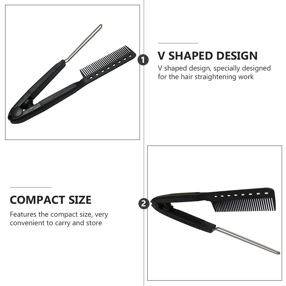 V-shaped Hair Straightening Comb Professional Straightener Tool Hairbrush Hairstyling Major Hairdressing