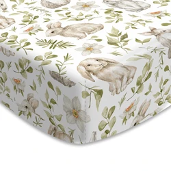 Happyflute Baby Bassinet Sheets Breathable Cozy Fitted Mattress Sheet 130*70CM 100% Polyester
