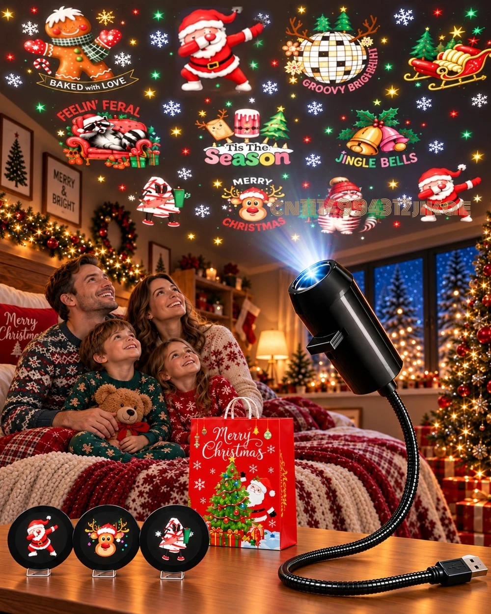Lighting Decoration Ideas - Plug-&-Play HD Kerstprojector - met 360°