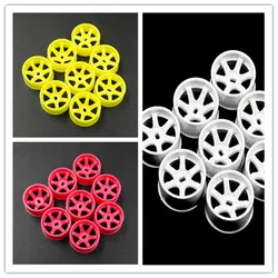 Yeah Racing Plastic Rim Set (Offset 0 +1 +2 +3) White/PINK/YELLOW For 1/28 AWD Mini-Z MA-020  GLA GIULIA