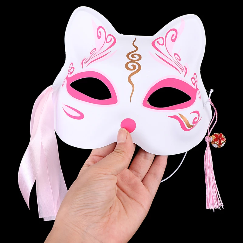 1pc Anime Fuchs Masken PVC halbes Gesicht Katze Maske Maskerade Festival Party Cosplay Requisiten – Detail 7