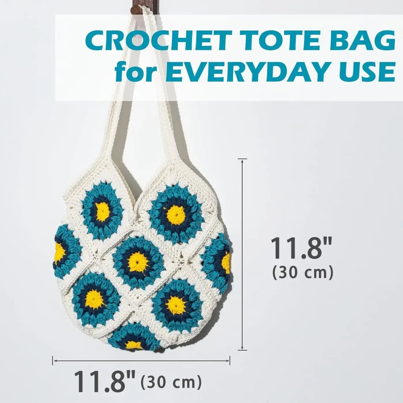 DIY Sunflower Hand Bag Crochet Kit with Yarn Shoulder Bags For Beginner Checkerboard bag Knitting Crocheting Kits With Material