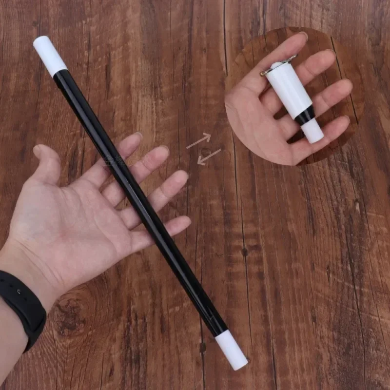 Party Magic Show Włóczka ze stali nierdzewnej Czarny zbliżenie Magiczne sztuczki Mini metalowa laska Magik sceniczny Zabawa Magia
