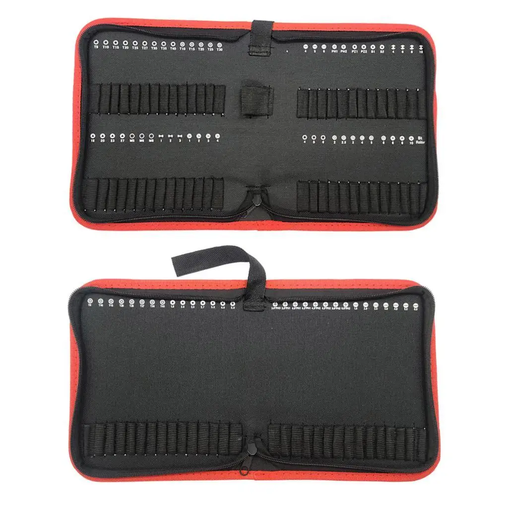 Bit Storage Bag with Zipper Bit Holder Organizer for Bit Driver