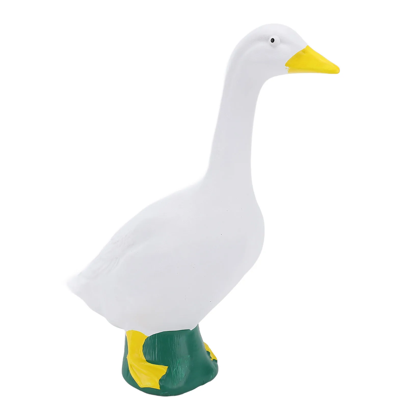 Goose Statue 18cm Height Resin Elegant Goose Figurine Ornament for Outdoor Garden Porch Desktop Decoration
