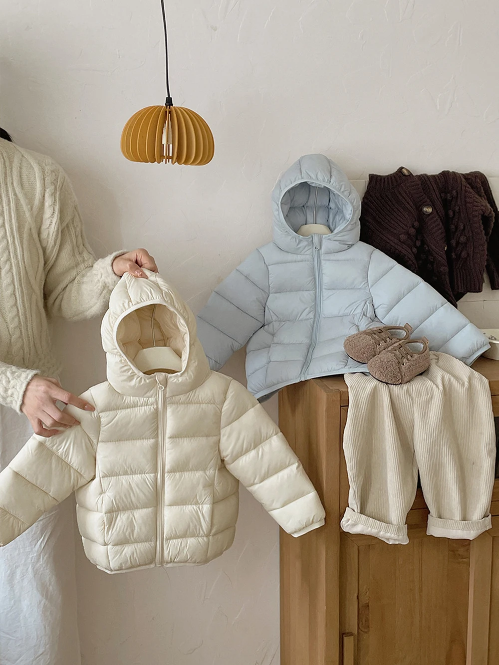 MILANCEL Jacket for Girls 2-6T Winter Thin Children's Jacket Solid Color Kids' Outerwear and Coats 7 Colors Kids Clothes Girls