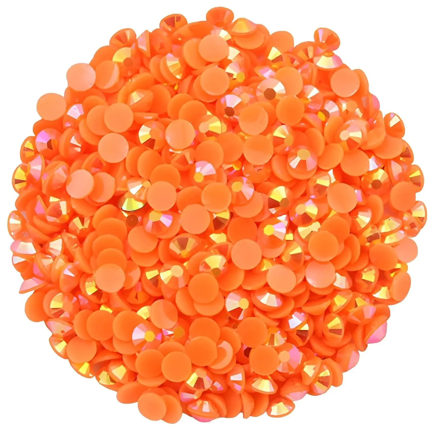 Orange-Rote AB Flatback Harz-Jelly-Strass-Steine 2mm 3mm 4mm 5mm 6mm – Kunststein-Perlen für Bastelarbeiten, DIY-Nagelkunst und Charms-Zubehör – Detail 4