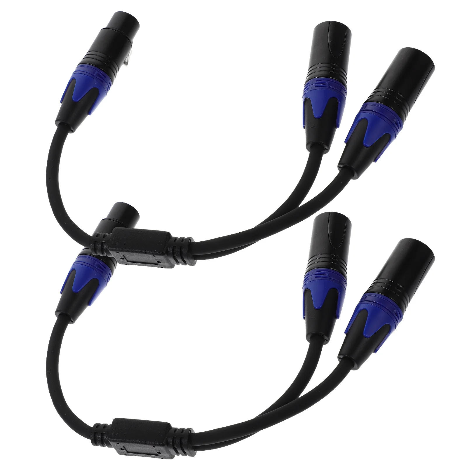 

2pcs Splitter Cable 1 Male To 2 Female To Xlr Microphone Cord Interface Braided Oxygen Free Copper Wire For Studio