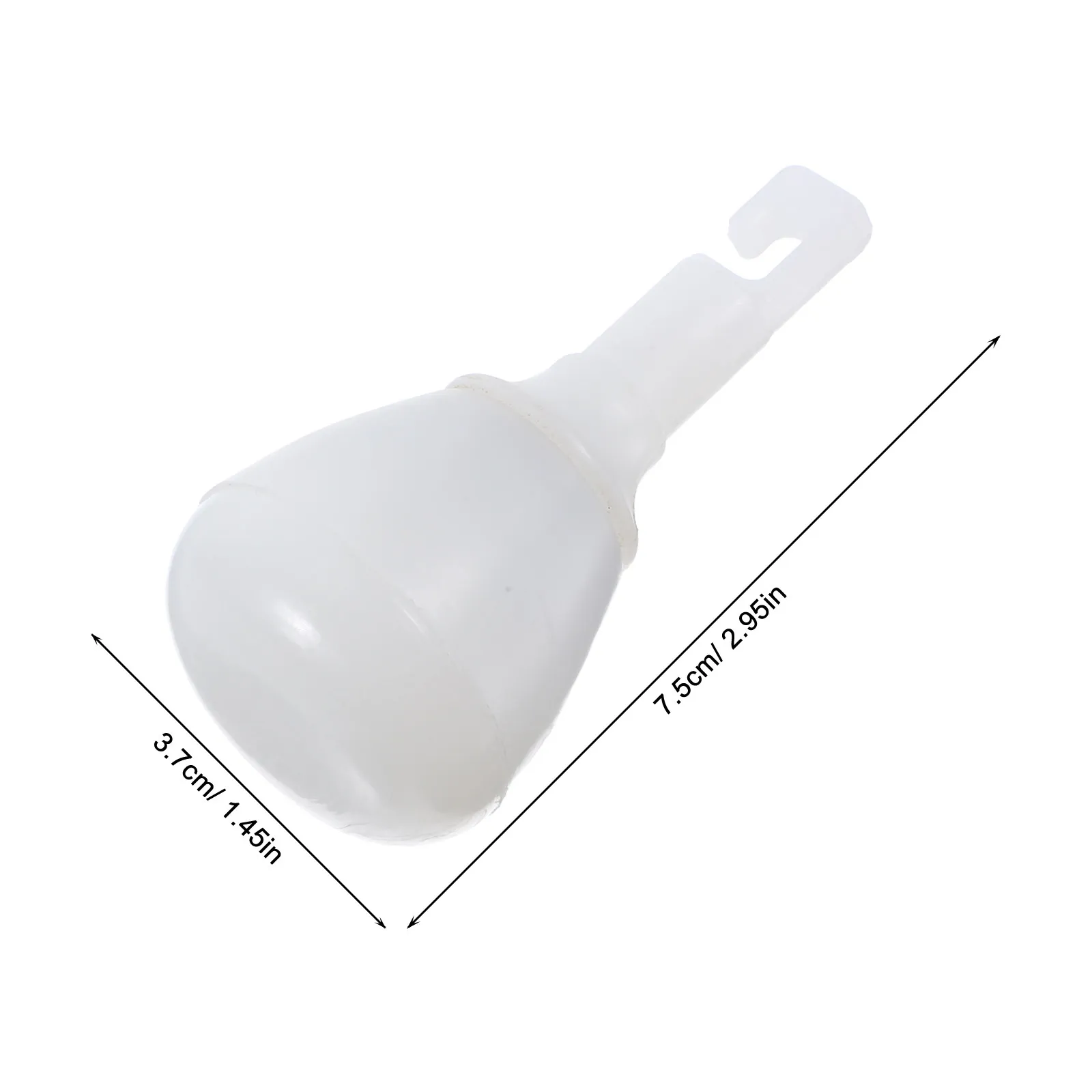 Hook Style Cane Tips Replacement White Heavy Duty Plastic Walking Stick End For Blind Seniors Elderly Durable Support Tip