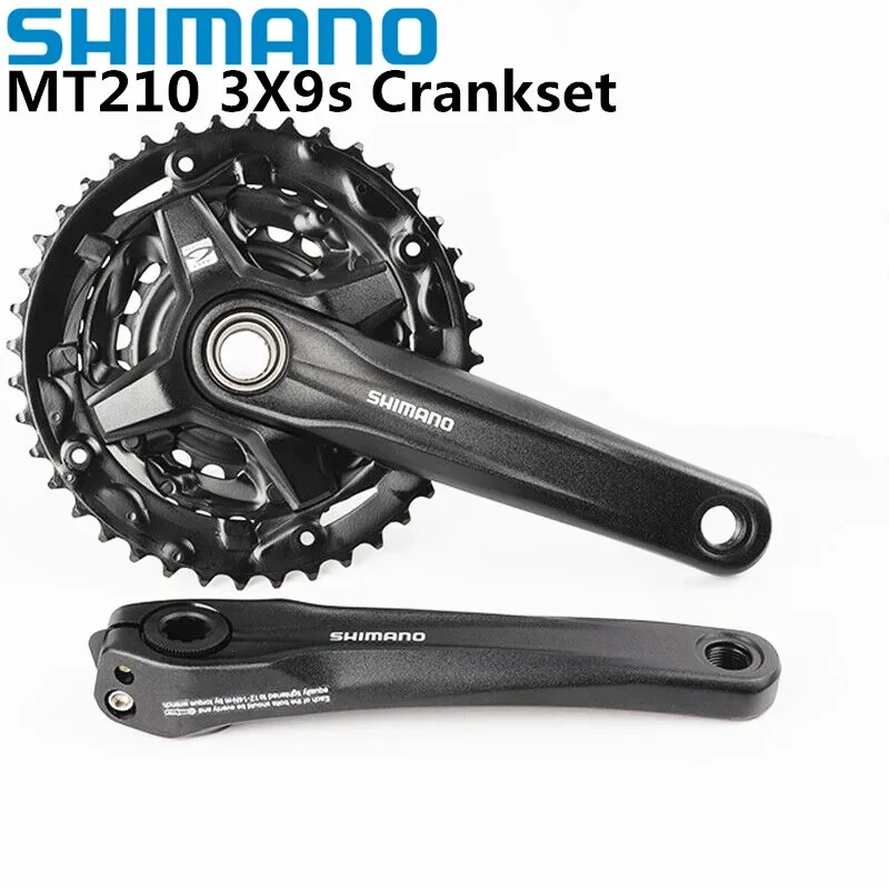 

SHIMANO FC-MT210 Hollowtech II MTB Шатуны 9/27 Скорость 40T/44T Тройная звездочка