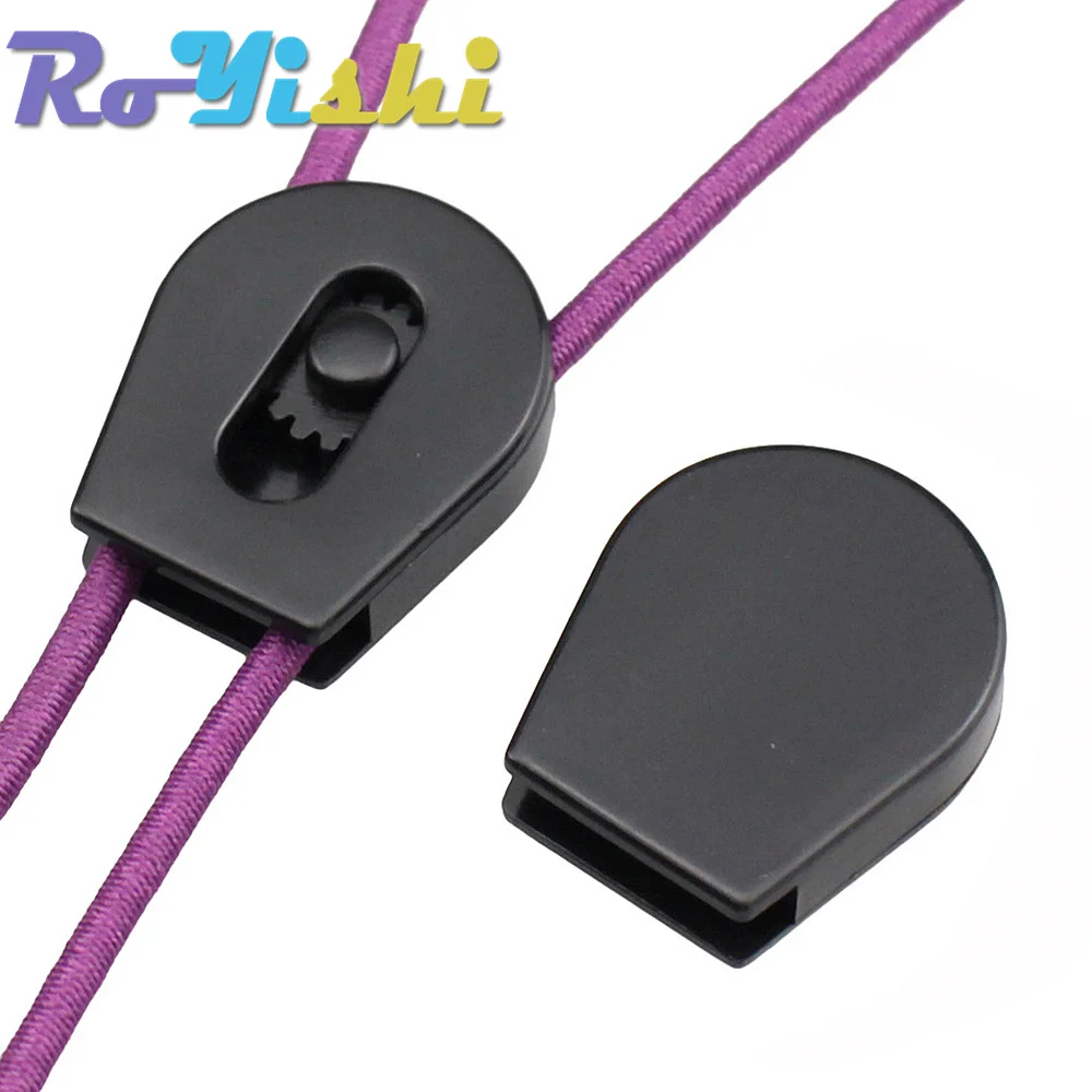 10 sztuk/paczka 1/8 "(3mm) końcówki zamka sznurka korek sznurek przesuwne plastikowe koło ciągnione sznurki działa dobrze do torby na ubrania na buty