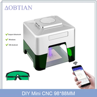 New CNC Mini 98x88mm Laser Engraver DIY Mark Printer Cutter Woodworking Machines Plastic 3000mw Bluetooth Mini Engraving Machine