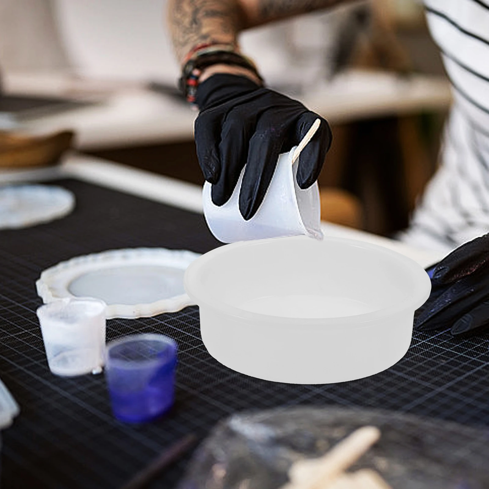 

Tray Round Mold Resin Mould Baking Mold/cake Silicone Coaster White Circle Molds for