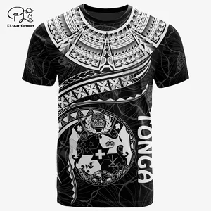 Herren Kurzarm T -Shirt, Sommerstreetwear für Frauen, 3D -Druck, Polynesieninsel, Tonga Tattoo, Landflagge, Stammeskultur, Vintage, x1 11 Hauptverkaufshirt X1 - №5