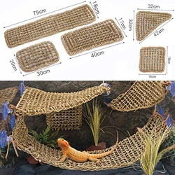 Hamaca para reptiles, decoración de terrario para lagarto, tumbona, pequeños cangrejos ermitentes, cama de pájaros, alfombrillas para reptiles, suministros para mascotas