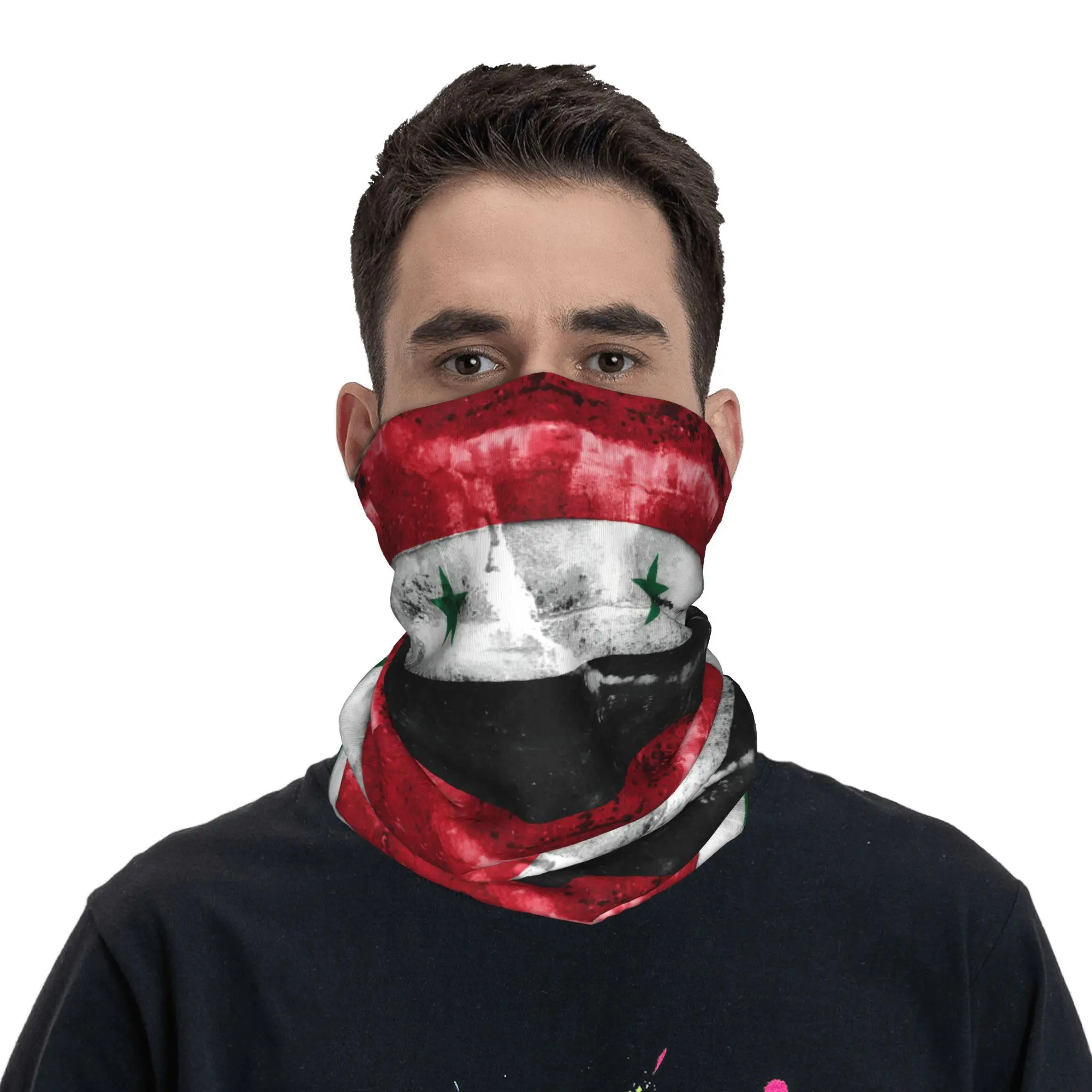 

Syria Flag Map (4) Bandana Funny Balaclava Summer Riding Fishing Sun Protection Cycling Mask Breathable Tactical Mask
