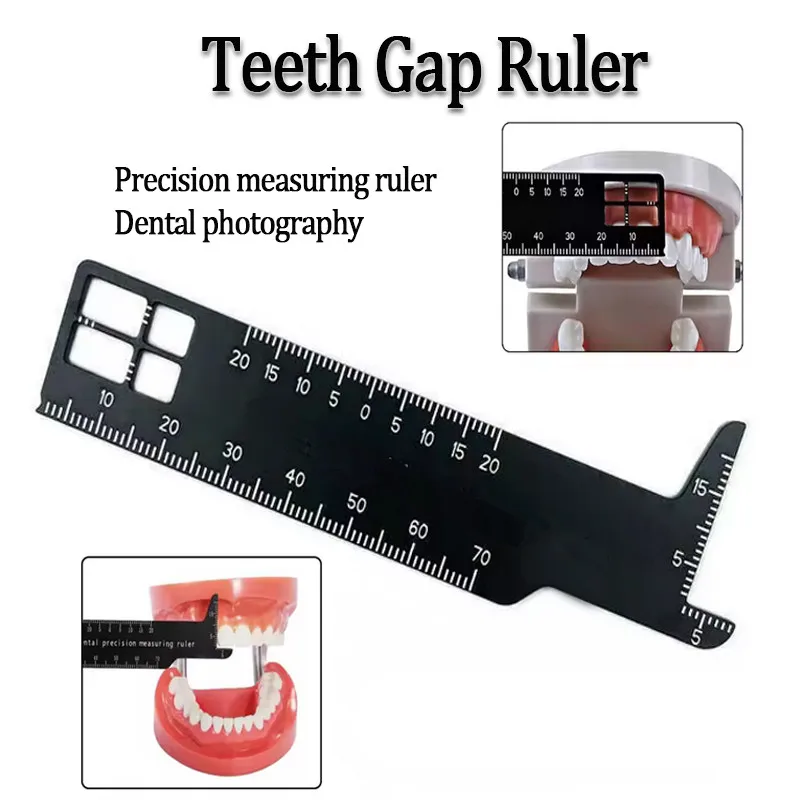 Dental Gap Precision Measuring Ruler Double-Sided Scale Multi Measuring Orthodontic Photography