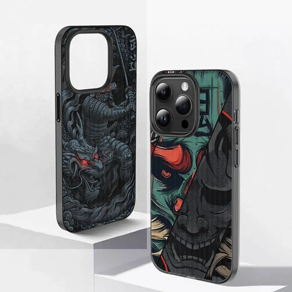 Funda de Silicona Suave con Diseño de Ghost Face Samurai para iPhone 16 15 17 Pro 11 12 13 14 Pro Max Plus