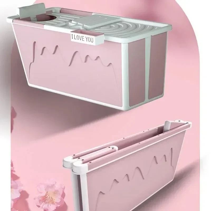 

Outdoor Foldable Bathtub Lid Cover Large Size Camping Shower Bathtub Keep Warm Bathtub Accessories