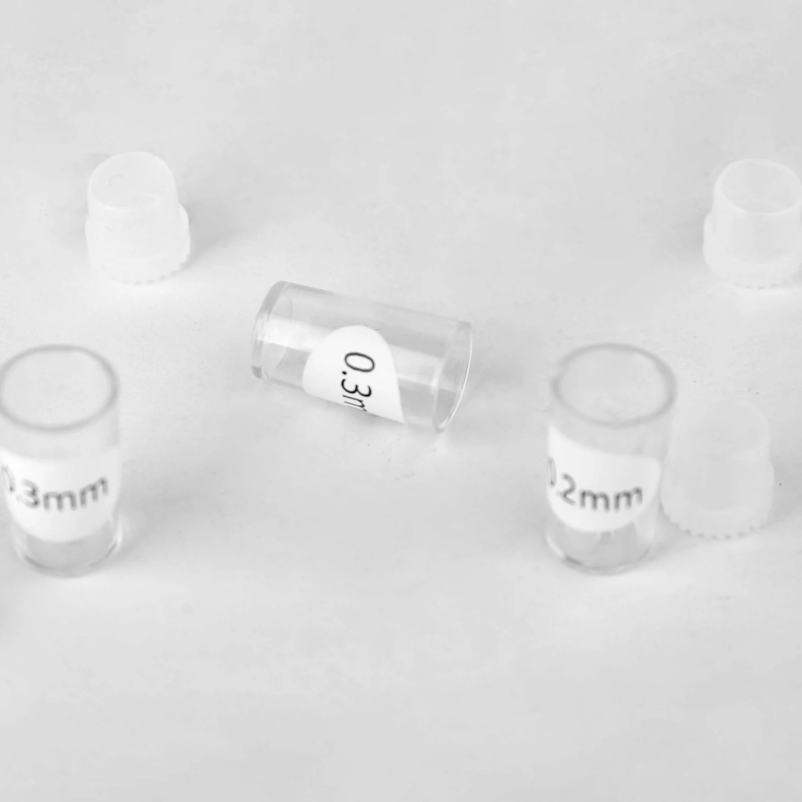 Empty Storage Container Tube for Airbrush Needle Nozzle Replacement 0.2mm 0.3mm 0.5mm Labeled Air Brush Accessories Tools Parts