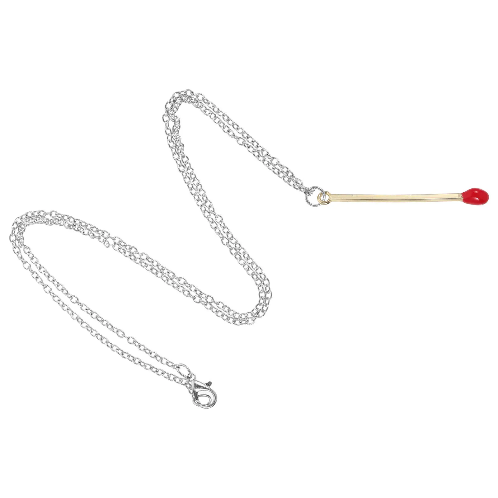 قلادة على شكل عصا الثقاب، مجوهرات رقبة نسائية إبداعية، قلادة عصرية أنيقة لحفلات الزفاف الصيفية وأعياد الميلاد للفتيات المراهقات