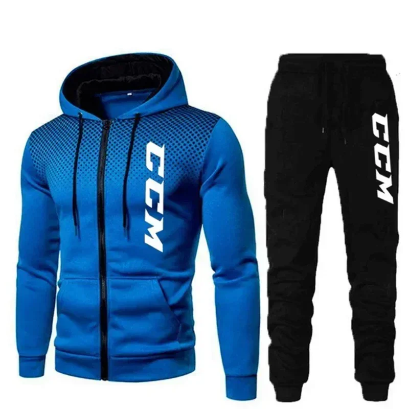 New fashion tracksuit CCM for men hoodie fitness gym clothing men running set sportswear jogger MEN\'S tracksuit winter suit Spor