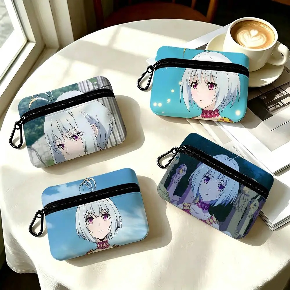 1pc Fitoria The Rising Of The Shield Hero Coin Purse With Carabiner Hook Portable Key Card Wallet Small Zipper Storage Pouch