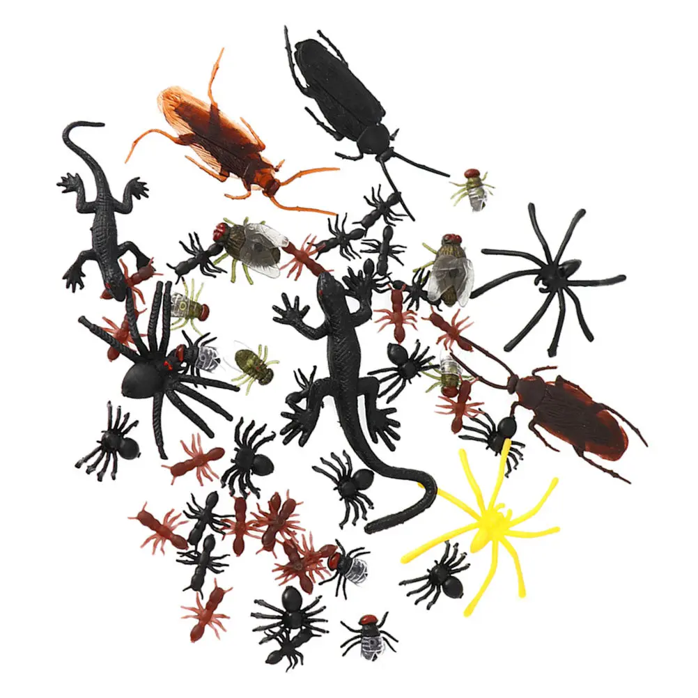 

50 PCS Outdoor Halloween Decor Costume Toy Simulation Spider Fake Animals Props Decoration