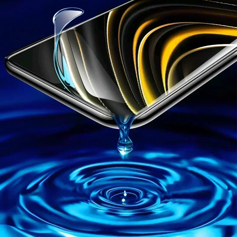 3 ชิ้นฟิล์ม Hydrogel สําหรับ Xiaomi Poco F4 F3 GT F1 ป้องกันหน้าจอสําหรับ Xiaomi Poco X3 X4 NFC GT X5 F2 Pro C40 C50 ป้องกันฟิล์ม