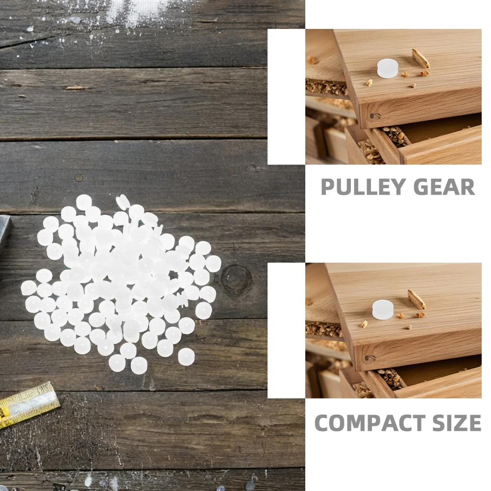 Engrenages de poulie en plastique blanc, 60 pièces, pour modèles éducatifs, pièces de Transmission de bricolage conçues avec précision, compatibles avec plusieurs