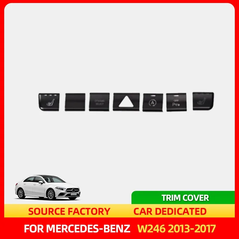 

Стайлинговые молдинги, черная автомобильная консоль, функциональная кнопка кондиционера, наклейка для Mercedes Benz GLA X156 CLA C117 A B Class W