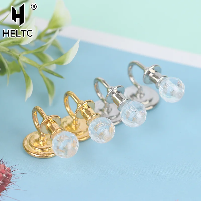 1Pair 1:12 Dollhouse Miniature Crystal Wall Light Lamp Model Doll House Decor