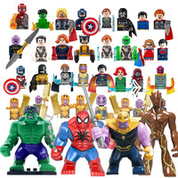 42 Pieces of Marvel Mini Building Block Dolls, Superhero Anime Figure, Thanos, Iron Man Spider Man DIY Building Block Toys Gifts