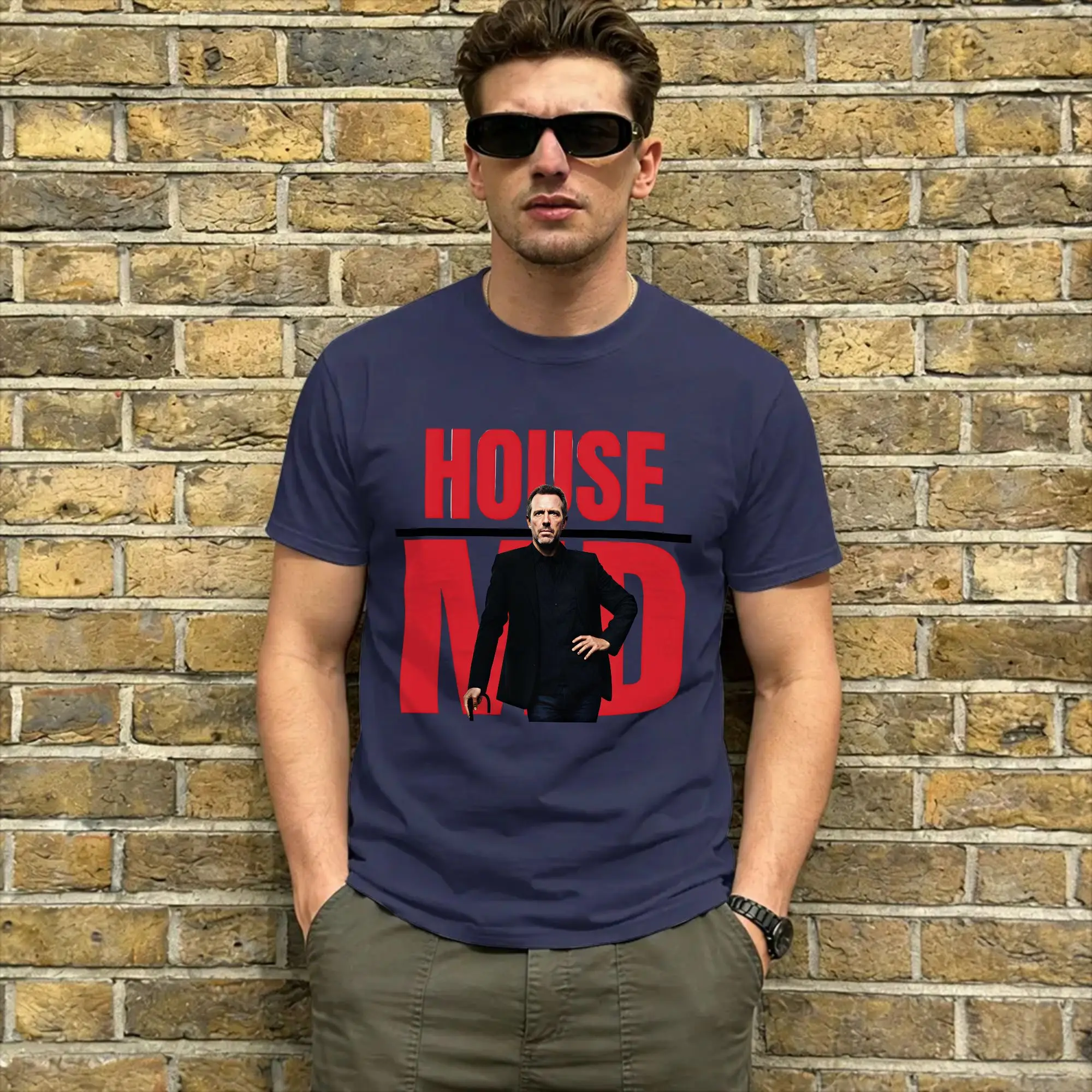 Dr Gregory House MD T Shirts Men 100% Cotton Fashion T-Shirt Round Collar  Tees Short Sleeve Clothes Plus Size