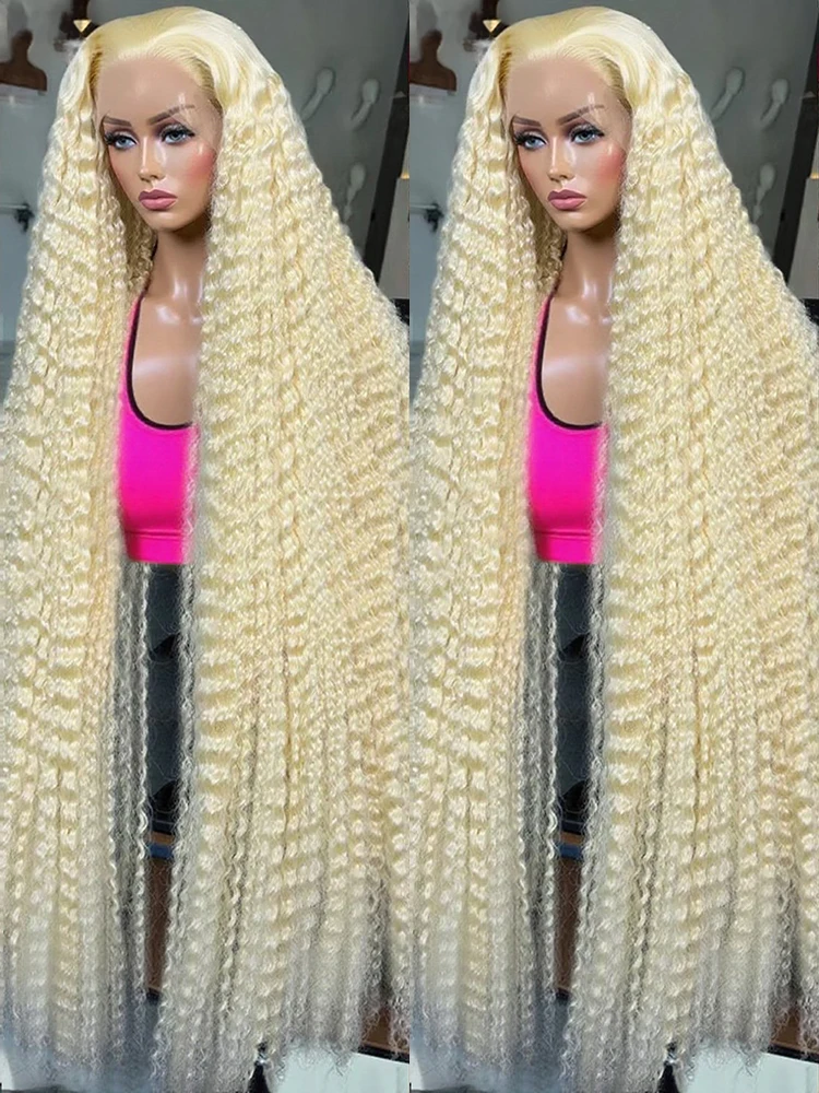 موجة عميقة الباروكات الأمامية 613 الملونة 13x6 HD الدانتيل الجبهة خصلات الشعر المستعار الإنسان 250% الكثافة شعر مستعار مجعد العسل شقراء 13x4 الدانتيل الباروكات الأمامية