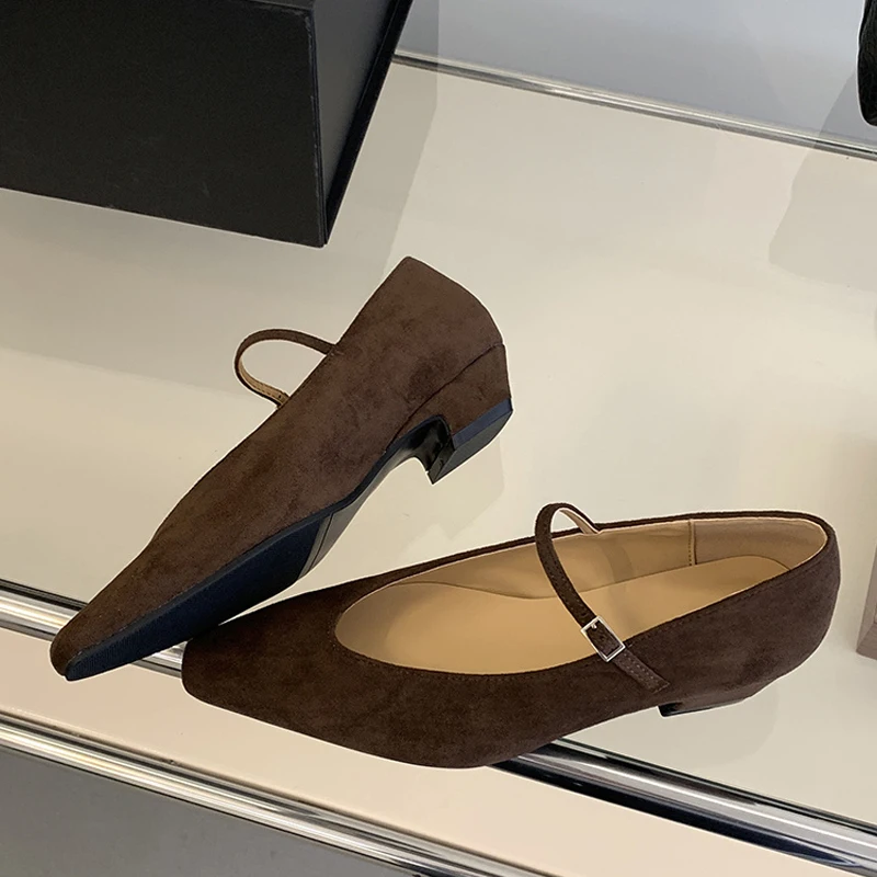 

Туфли-лодочки Liyke 2026: весенние дизайнерские женские туфли с ремешком и пряжкой, модель Мэри Джейн, офисные туфли на низком квадратном каблуке, лоферы