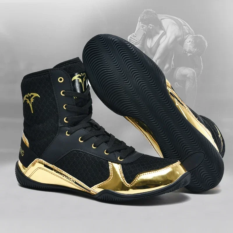 Wrestling Shoes for Men, Durable Boxing Shoes, Foot Protection, Professional Fighting Sneakers, High Quality