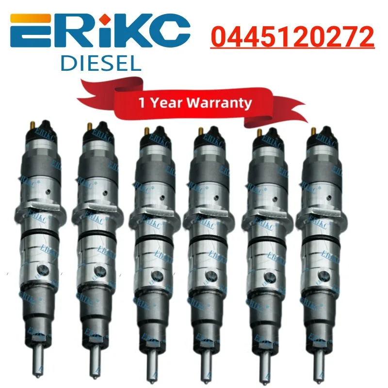 

6PCS 0 445 120 272 Common Rail Injector 0445120272 87581565 5263305 Engine Nozzle for CASE CUMMINS KOMATSU 4940439 5263307