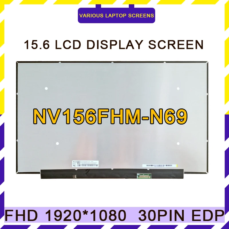 IPS LEDディスプレイパネル,スリム,フルHD,マトリックス交換,オリジナル,boe NV156FHM-N69 v8.0用,fru: 5d10w69936,15.6インチ